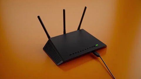 Router Connection Stockbeeldmateriaal 314503170
