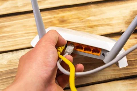 The router is distributing the Internet, Stock Photos