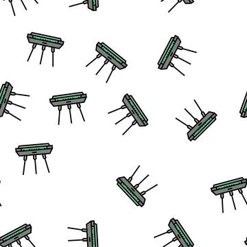 Router electronic equipment vector seamless pattern Stockillustratie
