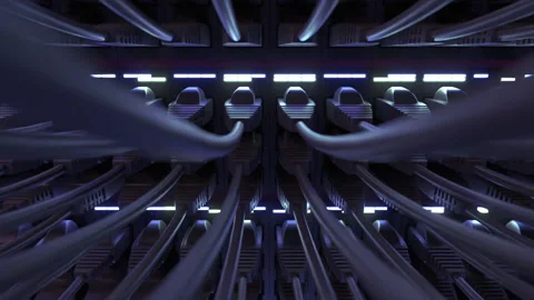 Router with ethernet cables in Network Wan server close up 库存影片 139964765