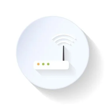Router flat icon Illustrazione stock