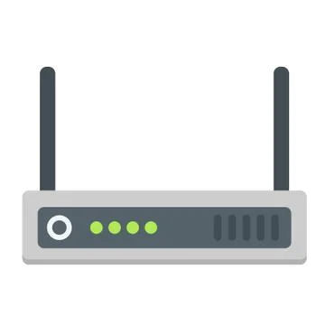 Router flat icon, internet and wireless wifi 스톡 일러스트