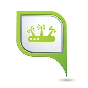 Router GREEN pointer Stock Illustration