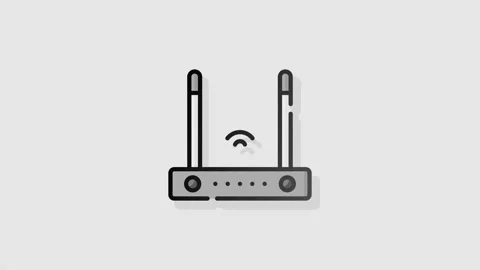 Router icon animation alpha Stock Footage 157583340