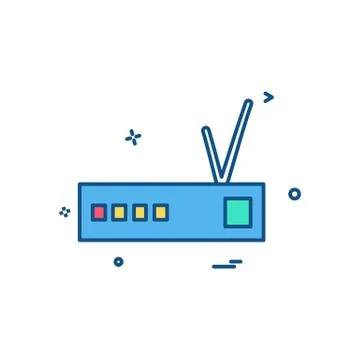Router icon design vector Stock Illustration