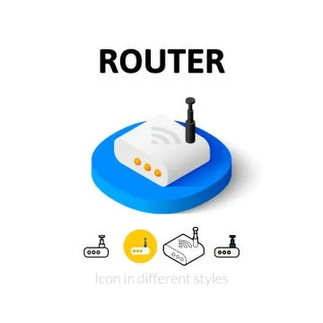 Router icon in different style Stock Illustration