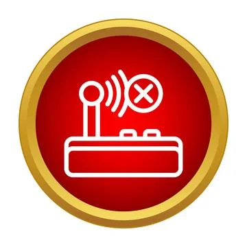Router icon indicating a lost or missing wireless signal 스톡 일러스트