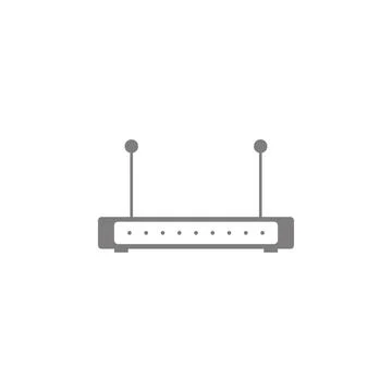 Router icon. Simple web black icon, can be used as web element icon Stock Illustration