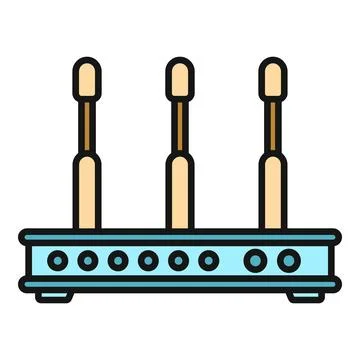 Router icon symbolizing wireless local area network technology Stock Illustration