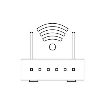 Router icon on white. Stock Illustration