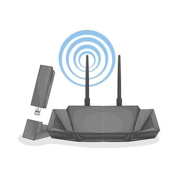 Router Illustration 스톡 일러스트