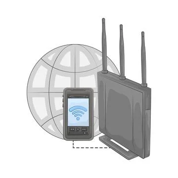 Router Illustration Stock Illustration