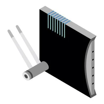 Router isometric icon. Vector wifi router, internet modem for web design Stock Illustration