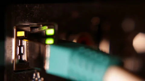 Router - Lan cable Vídeos de archivo 1090337