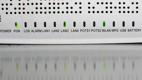 Router Lights Closeup Stock-Footage 86772846