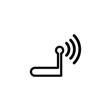 Router Line Icon In Flat Style Vector For Apps, UI, Websites. Black Icon Vector Stock Illustration