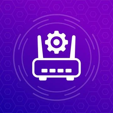 Router, modem settings icon for apps and web Stock Illustration