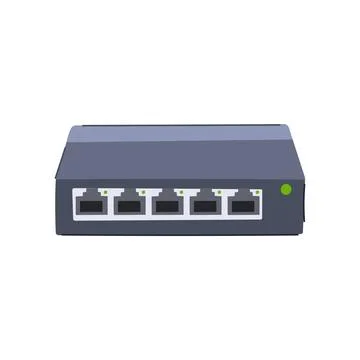 Router network switch cartoon vector illustration イラスト素材