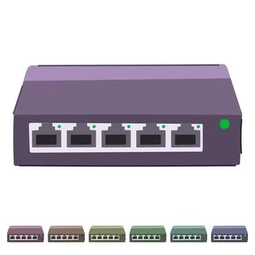 Router network switch vector cartoon graphic Stock Illustration