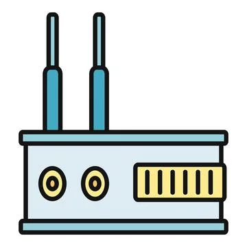 Router or modem providing wireless internet connection 스톡 일러스트
