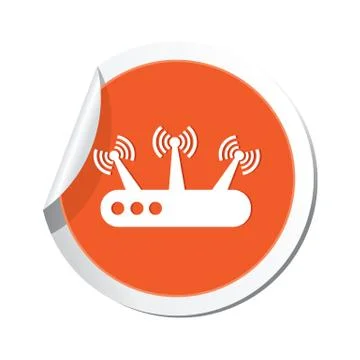Router ORANGE LABEL Stock Illustration