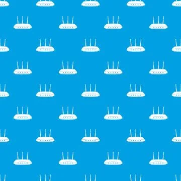 Router pattern vector seamless blue Stock Illustration