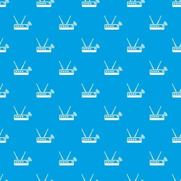 Router pattern vector seamless blue Stock Illustration