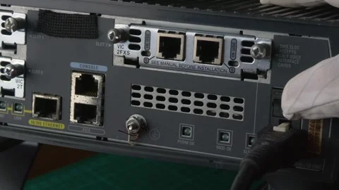Router Power Switch ON POS boot up Stock Footage 333941473