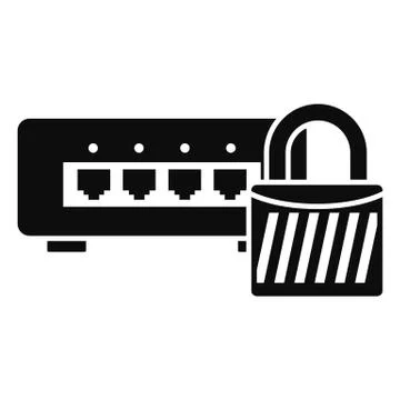 Router protected icon, simple style イラスト素材