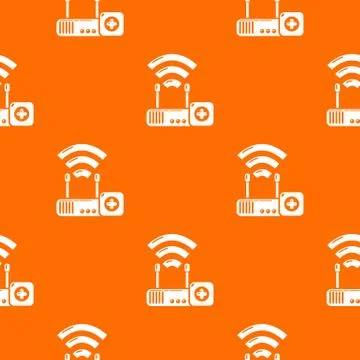 Router repair pattern vector orange 스톡 일러스트
