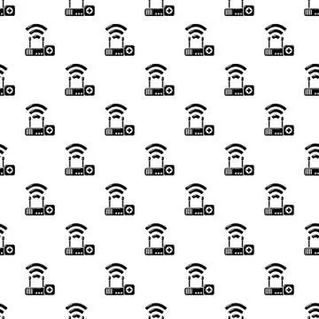 Router repair pattern vector seamless Illustrazione stock