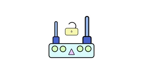 Router secure network Stock Footage 294119536