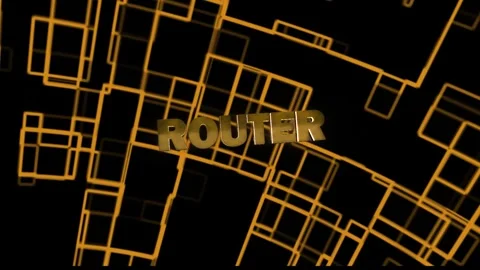 Router Technology Word with background Stock Footage 294584654