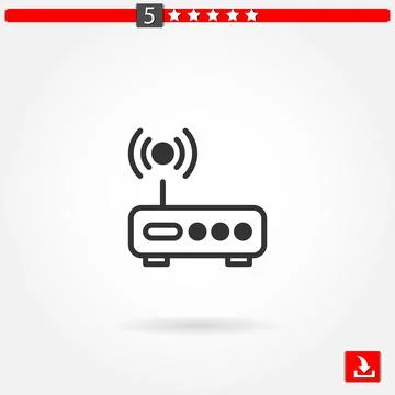 Router vector icon Stock Illustration