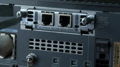Router Voice Card Interface Pull Out and Insertion Stock Footage 333940772