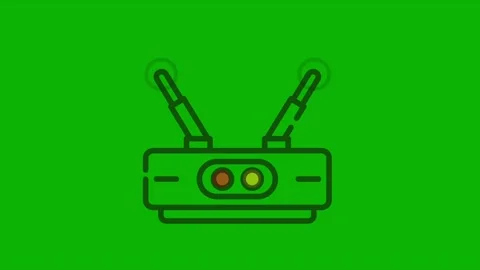 Router. Wireless internet connection, Green screen 4K Animation. Stock Footage 248583879