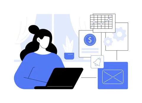 Routine app isolated cartoon vector illustrations. Ilustração Stock