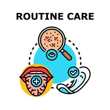Routine care and wellness checkup concept Stock-Illustration
