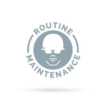 Routine maintenance contractor icon Stock Illustration