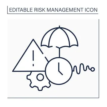 Routine risks line icon Stockillustratie