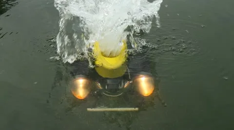 ROV unit squirting water Stock Footage 11845936