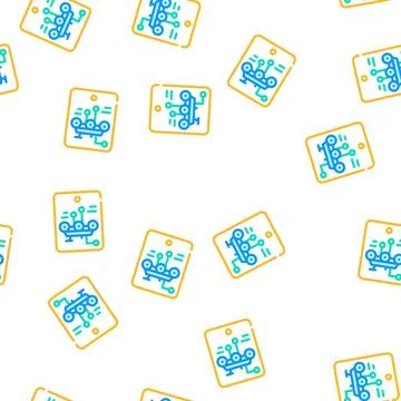 Rover characteristics vector seamless pattern sign Stockillustratie