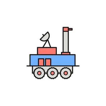 Rover icon. Element of space outline color icon. Thin line icon for website Stock Illustration