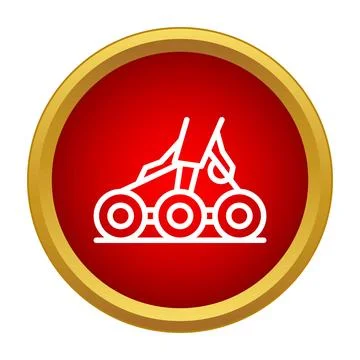 Rover icon representing space exploration and scientific research 스톡 일러스트