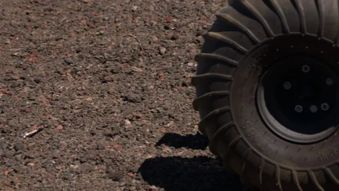 Rover in mars simulated landscape Stock Footage 93533475