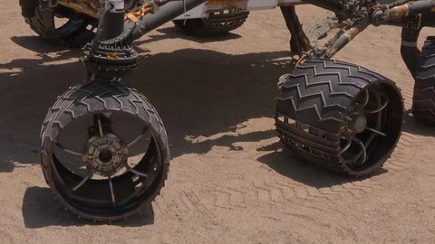 Rover moving on ground Stock Footage 99085255