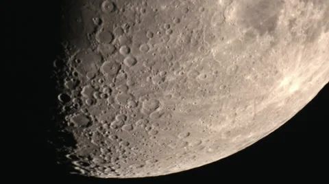 Roving camera across moon surface showing off craters HD Stock-Footage 36810383
