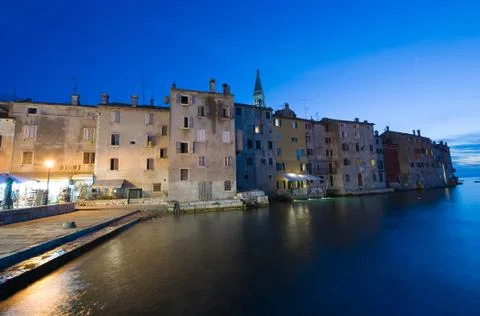 Rovinj after sunset Stock Photos