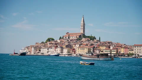 Rovinj city view 스톡 동영상 283399200