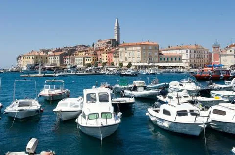Rovinj harbor Stock Photos